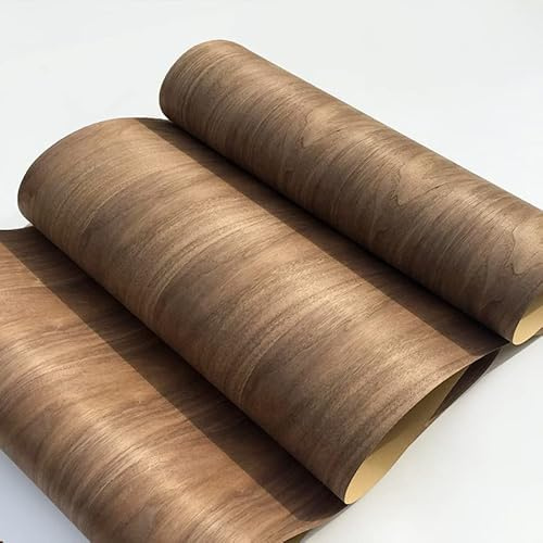 Papier kraft avec placage en noyer américain naturel 2500 mm x 580 mm for cuisine et atelier