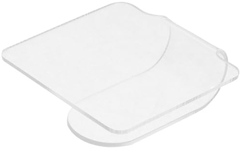 EPIGEIST Acrylic Mixing Palette Clear Makeup Plate Handheld Ergonomic Design for Liquid Foundation Lipstick Eyeshadow and Nail Polish Custom Color Mixing Tool for Manicure and Face Artists