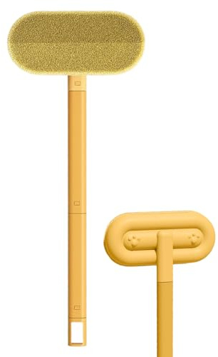 Eojpdji Épilateur pour le linge, brosse à poils d'animaux réutilisable, brosse à peluches avec long manche, accessoire de nettoyage pour le toilettage, la perte de cheveux, le lit, le linge, la maison
