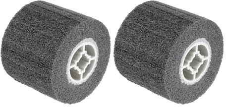 QUARKZMAN 2pcs 120x100x19mm 120 Grain Non-Tissé Meulage Polissage Roue À Lamage Nylon Abrasif Disque À Lamelles pour façonnage de Surface Acier Inoxydable Cuivre Aluminium Gris