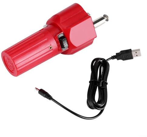 Rackumic Elektrischer Grillspieß, 5 V, Rotisserie für Grill, mit 4,2 U/min Ausgangsleistung, Metall-ABS-Konstruktion, geräuscharm, rote Farbe zum Kochen, Picknick, Camping