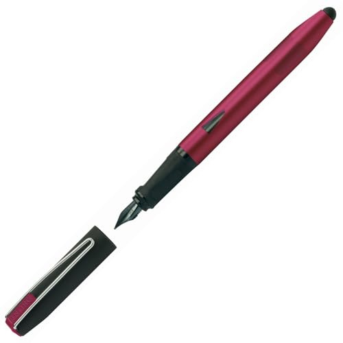 Online Füller Switch Plus, Patronen-Füller & Touchpen in einem, für Tablets & Smartphones, Multifunktions-Stift inkl. Kombi Tintenpatrone, Rot, Iridiumfeder, Federstärke F, 1 Stück (1er Pack)