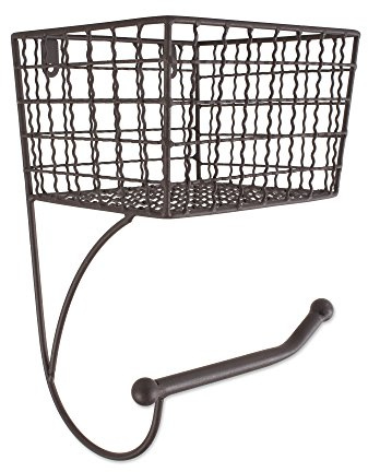 DII Rustic Farmhouse Bathroom Décor, Metal Storage, Toilet Paper Holder, Rustic