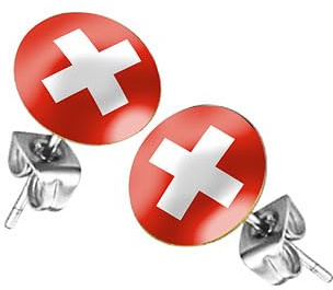 Piersando Ohrstecker Fahne Länderflagge Fanartikel