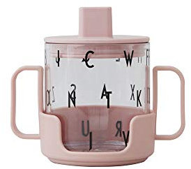 Design Letters verre pour bébé et enfants| Tasse d'apprentissage à Boire 175ml | gobelet avec anses et couvercles |incassable verre Tritan incassable |Sippy Cup verres sans BPA réutilisable Tasse bébé