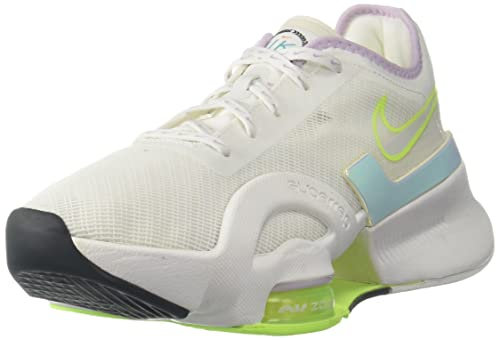 NIKE Air Zoom Superrep 3 Premium, Sneaker Mujer, Summit White Doll Phantom Volt, 38 EU
