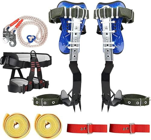 Ownant Klettersteigset Auffanggurt Sicherheitsgurt Fallschutz Klettergurt Kletterausrüstung Baumklettern Ausrüstung (Set #2) (Set #1)