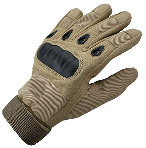 OUTLETISSIMO ® GUANTI DA MOTO UNISEX Touchscreen sulle Dita CON PROTEZIONI NOCCHE MOTOCICLISMO MOTOCROSS ATV BMX MTB Bici Bicicletta ENDURO MARRONE FINTO SCAMOSCIATO TAGLIA L