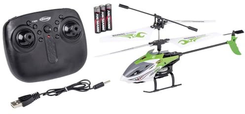 Carson 500507179 Easy Tyrann 230 Gyro 2,4GHz 100% RTF grün – Ferngesteuerter Helikopter, Robustes RTF (Ready to Fly) Modell für Einsteiger, RC Helikopter, für Kinder ab 8 Jahren