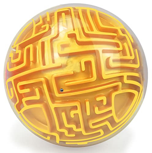 3D Labyrinth Puzzle Maze Ball Brain Teasers Spiele, Kugelspiel, Geschicklichkeit Labyrinth Puzzle Ball, Lernspielzeug Geschenke Geduldspiele für Kinder 3 4 5 6+ Jahren Jugendliche Erwachsene