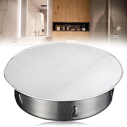 Coperchio del foro per camino: diametro 110 mm, in acciaio inox, tappo cieco, copertura per tubo di fumo, copertura per canna fumaria, coperchio per stufa coperchio per tubi allegati, colore argento