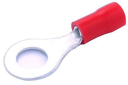 VILLCASE 50stücke Isolierte Ringkabelschuhe Mm² Mit Trichtereinführung Für Kupferdrähte Rot