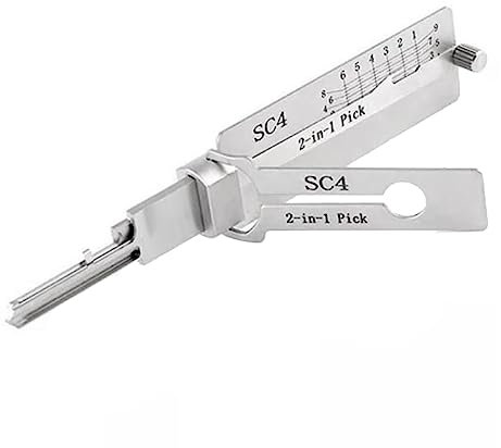 Schlosser LiShi 2 in 1 Werkzeuge Zivil Lock Opener Handwerkzeug Professionelle Schlosser Handwerkzeug SC4 für Tür Messwerkzeug