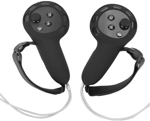 Housse de poignée de manette compatible avec Oculus/Meta Quest3, poignées en silicone Unibody avec sangle de phalange réglable pour accessoires Quest3 VR