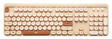 WE Pop Pack Clavier + Souris sans Fil: Coloris Beige/Crème - Connexion 2.4Ghz - avec pavé numérique - Piles incluses