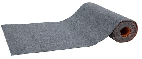 Queeucaer Moderner Hochflor Teppich Läufer Flur 70cm*6m Ungiftiger Geruchloser 1-Rolle Rutschfester Treppenläufer Anthrazit Teppich, Extra Weich, Pflegeleicht Ideal als Bettvorleger, Smoky Grey
