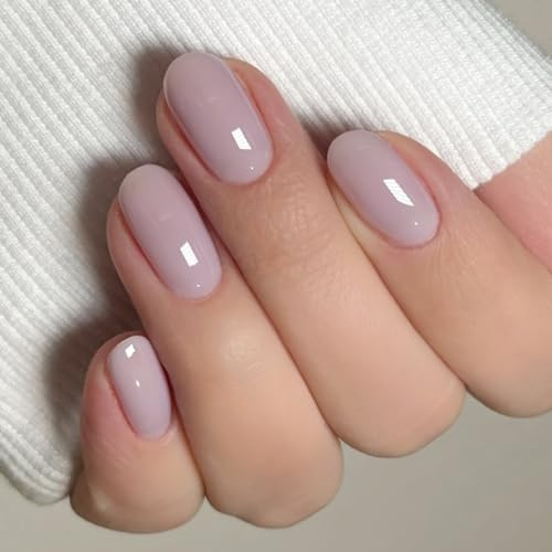 JMEOWIO Creme Lila Nagelfolie UV Härtend Gel Nagel Strip Sticker