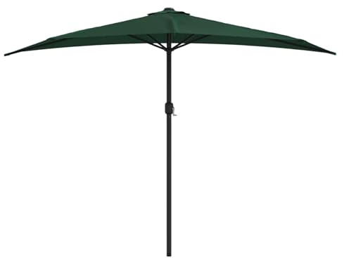CLALER Halber Sonnenschirm 300x155x223cm, Halber Terrassenschirm 3m, Halbkreis Öffnung Schattenüberdachung, Sonnenschutz, UV-Schutz, für Wand, Veranda oder Balkon Möbel, Dunkelgrün