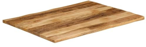 Generisch Tischplatte mit Baumkante 110x80x2,5 cm Raues Mango Massivholz,jiangboyue-370677