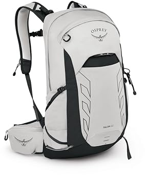 Osprey Men's Talon 22 Lightweight Hiking Backpack, White/Black, One Size