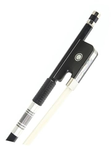 Professioneller Geigenbogen Carbonfaser-Geigenbogenstange Violinbogen Bratschenbogen Carbonfaserbogen(Pure black viola bow)