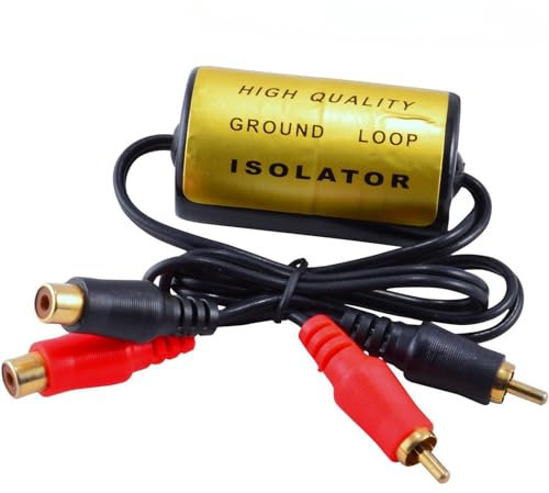 RCA-Audio-Rauschunterdrücker mit 2 männlichen und 2 weiblichen Steckern, Masseschleifen-Isolator für Auto- und Heim-Stereoanlage