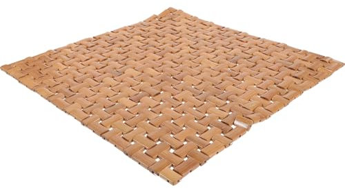 HIAKDOFT Matte Zum Sitzen Auf Dem Boden Rundes Puff-Tatami-Kissen Picknickdecke Terrasse Rattan-futon-sitzkissen Stuhlsitz Sitzerhöhung Luft Außen Kissenbezug Aufblasbare Matratze Bambus