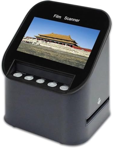 Digital Slide and Film Scanner with Large Color Screen, Supports Multiple Film Formats Including 135/126KPK/110/SUPER8 for Positive and Negative Conversion