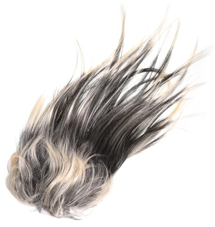 SAFIGLE Perruque Mulet Homme Style Années Perruque Cosplay Courte Cheveux Humains Accessoire Déguisement Halloween