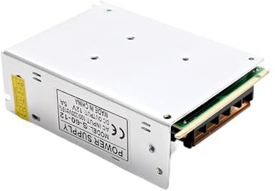 QYCWHXVDF Fuente de alimentación conmutada de 60 W, 12 V, 5 A, con Carcasa de Aluminio, Adaptador/convertidor de Voltaje