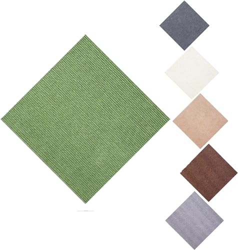 GPDNBIEU, Losetas de Alfombra DIY Antideslizantes, alfombras comerciales, baldosas Piso, Multiusos for Mascotas, 12x12 Pulgadas, Lavables Junto a la Cama, Azulejos(Light Green,10pcs)