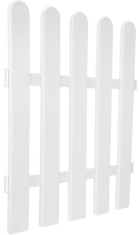 iplusmile Clôture Décorative en Plastique Blanc pour Jardin et Pelouse Piquets d'Ancrage, Bordure Flexible et Design