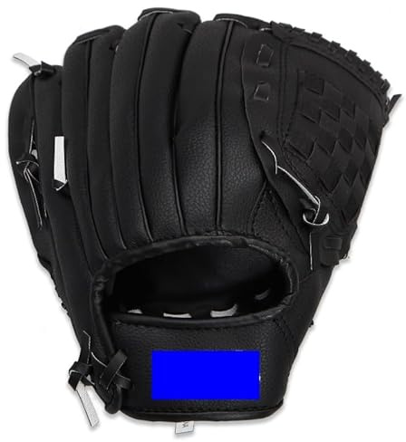 Generico Baseballhandskar, Softballhandskar Barn/Vuxna PVC. Handmade Baseballhandske Softball Practice Utrustning Storlek 9,5 10. 11. 12. Tum Vänsterhand (svart)