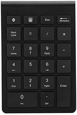 Sxhlseller Teclado Numérico Inalámbrico Bluetooth de 22 Teclas, Mini Teclado Pequeño con Diseño Ergonómico de Inclinación y Teclas de Pie de Tijera para Compatibilidad con e iOS
