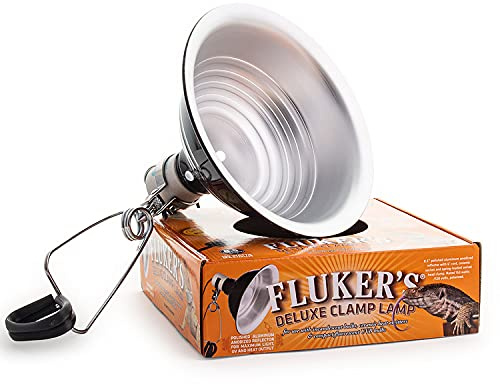 Fluker's Repta-Clamp Lamp, Heavy Duty Clamp Light For Reptile Tanks and Terrariums, UL/CUL Approved, Great for Reptile Basking, 150-Watt Maximum with On/Off Switch, 8.5