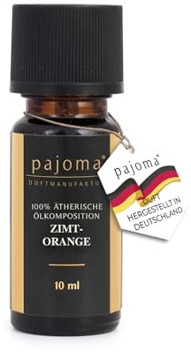 pajoma Duftöl 10 ml, Zimt-Orange - Golden Line | 100% Naturrein Ätherisches Öl für Aromatherapie, Duftlampe, Aroma Diffuser, Massage, Naturkosmetik | Premium Qualität