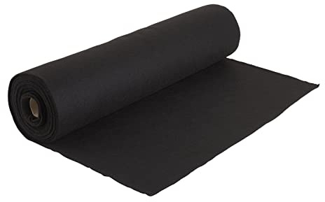 VBS Bastelfilz 45x500cm 100 Terylen Filzstoff 1.5mm Stärke Schwarz