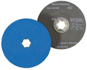 PFERD 722022 Fiberschleifer CC-FS, Combiclick, Ausführung Korund Z, 36 Korngröße, 180mm
