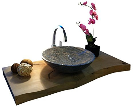 Waschbecken aus Naturstein, Granit, Model Rio, Juparana, Ø42cm