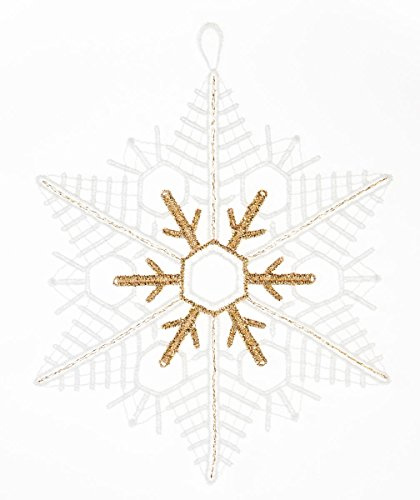 'Orlo Plauener Immagini per finestre ghiaccio stella decorazione per finestra decorazione per finestra immagini Fatto mano decorazione finestra Ecru-Gold