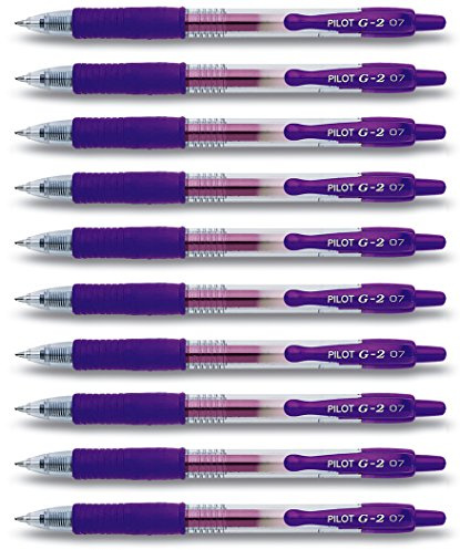 PILOT G2 Gelschreiber, einziehbar, Violett, 10 Stifte