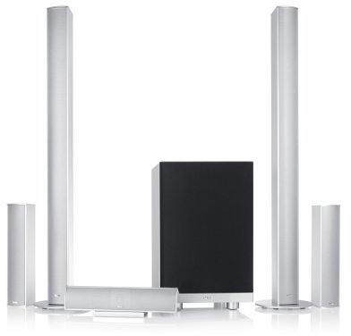 Teufel Columa 300 Mk2 - Impianto per home theatre 5.1 M, altoparlanti a colonnina alti e bassi, colore: Argento