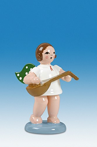 Rudolphs Schatzkiste Holzfigur Engel mit Laute ohne Krone Höhe 6cm NEU Holzengel Instrument Seiffen Erzgebirge Figur Dekoration Holzfiguren Weihnachten Fensterschmuck Spielzeug Deko Weihnachtsfigur
