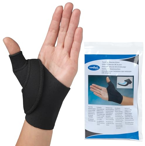 Comfort Cool Thumb CMC Abduction Splint, Medium, Left Hand, Thumb Brace for CMC Joint Support, Moldable Thumb Wrap, Supports Without Limiting Finger Movement, Lightweight & Washable