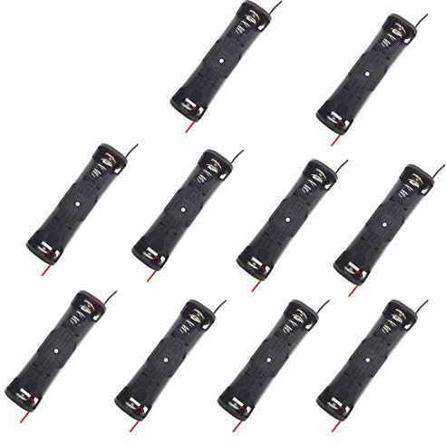 Hailege 10pcs 18650 Batterieclip 18650 Batteriehalter 18650 Batteriekoffer für 18650 Batterie mit Verbindungskabeln