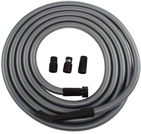 Cen-Tec Systems 95358 30 Foot Extension Hose for Shop and Garage Vacuums, Silver