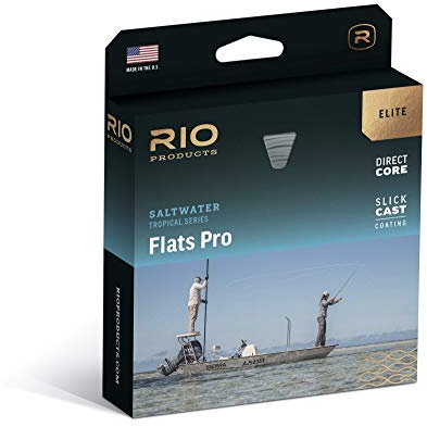 Rio Elite Flats Pro WF11F Fliegenschnur, leicht zu werfende Fliegen von Größe 2/0 bis 8, geringe Dehnbarkeit und ultraweiche Leistung, Aqua/Orange/Hellsand, 30,5 m, WF11F