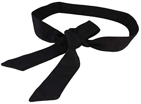 Almencla Wickelbund Aus Massivem Wollgürtel für Damen für Mantel 172 Cm - Schwarz, M