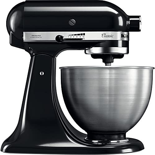 KitchenAid KSMVSA - Macchina da cucina pieghevole per motore, 4,3 l, Classic (5K45SS) + taglierina (5KSMVSA)