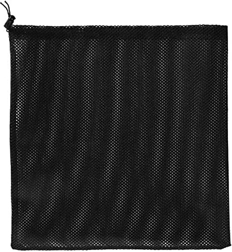 SUNNEE 2 Pack Pump Barrier Bag Pond Pump Filter Bag Black Media Bag Large Pump Mesh Bag with Drawstring for Pond Biological Filters and Submersible Outdoor, 47 x 47cm, Black